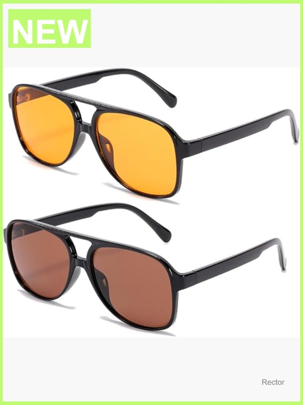 Classic Vintage Aviator Sunglasses Retro 70s Large Frame UV Protection Unisex